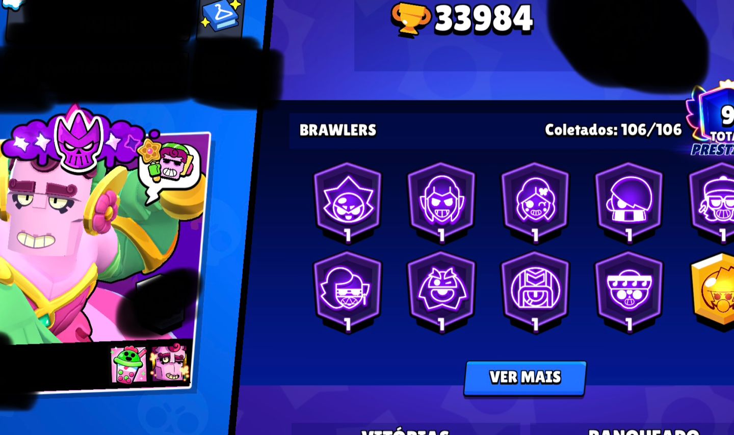 Conta de braw stars conta com varias skins miticas e epicas conta de 2023