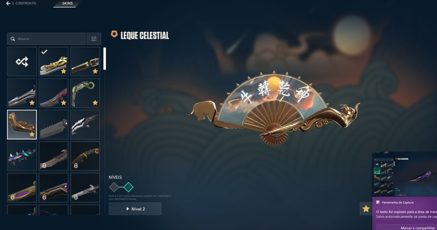 Conta Valorant, varias skins, bundle champions 25, bundle Loud e bundle nocturn