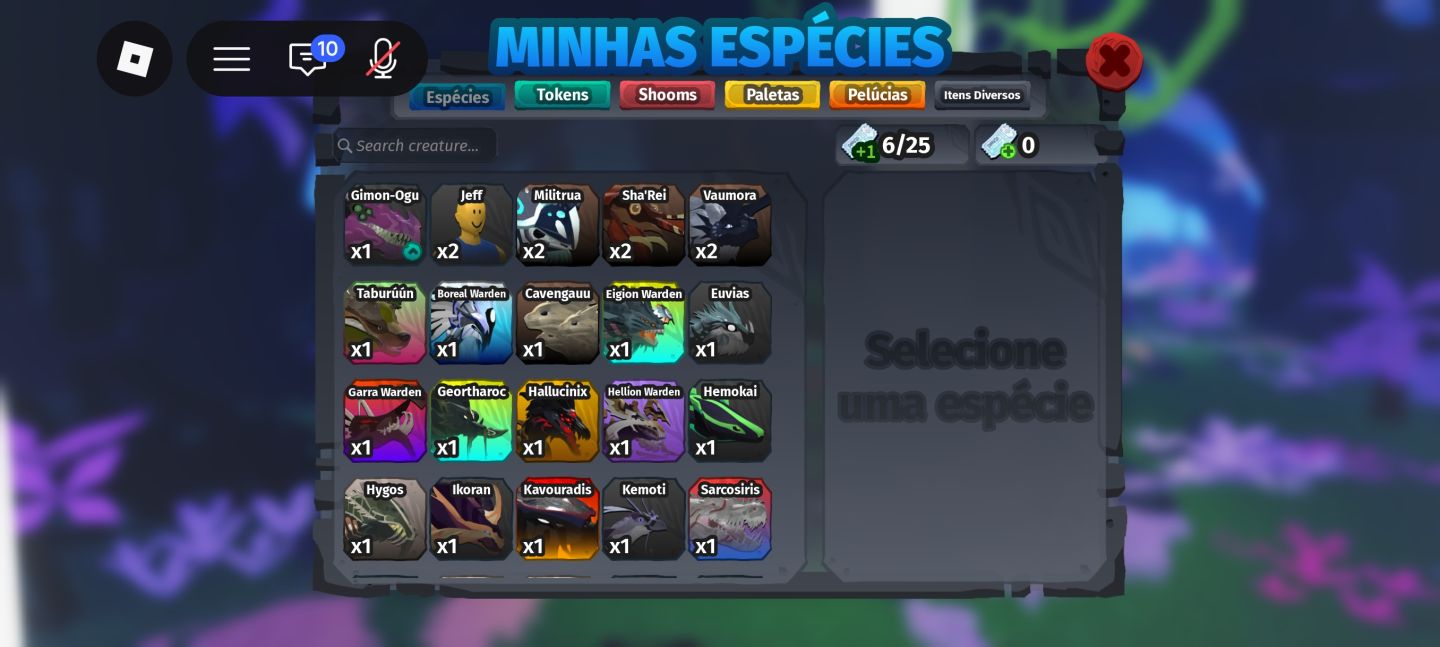 ATENÇÃO! VENDENDO INVENTÁRIO COMPLETO DE CREATURES OF SONARIA