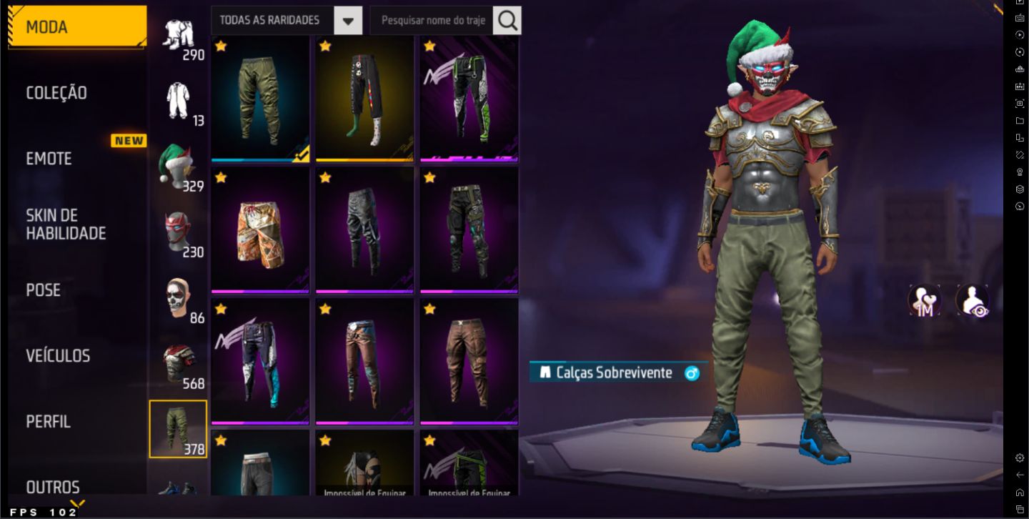 Conta Free Fire muito gemada Prime 6/500 peitas