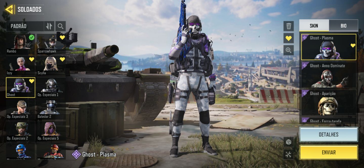 Conta call of duty mobile com Rambo