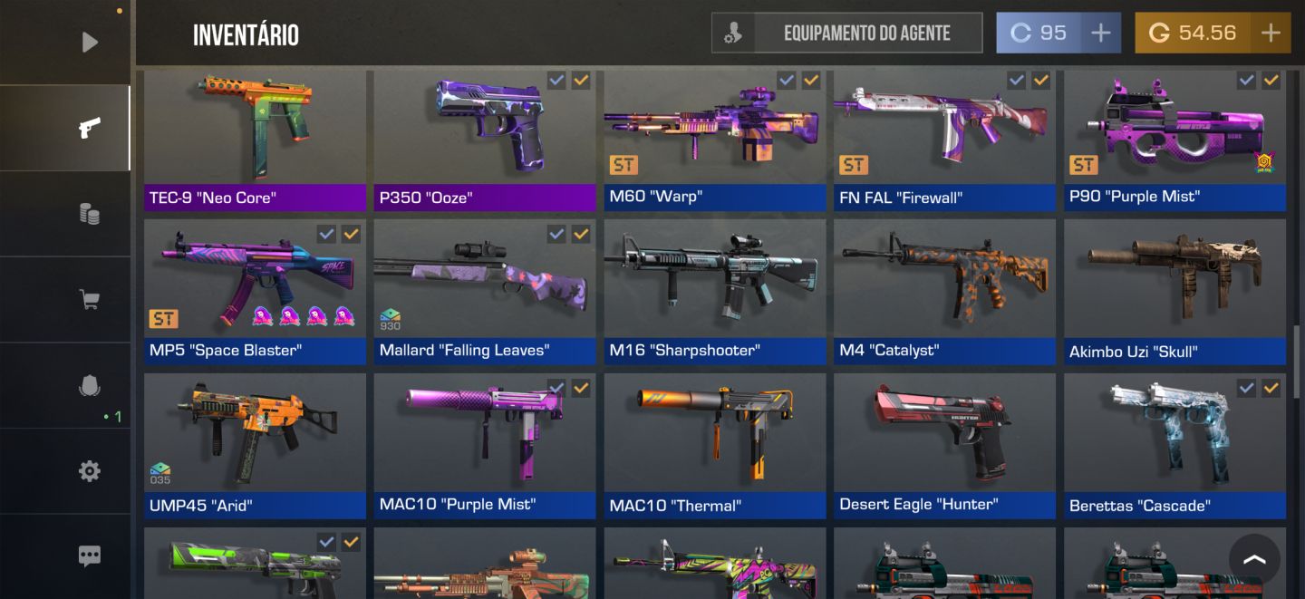Conta standoff 2 antiga, com karambit, e luva cara, conta de 2019