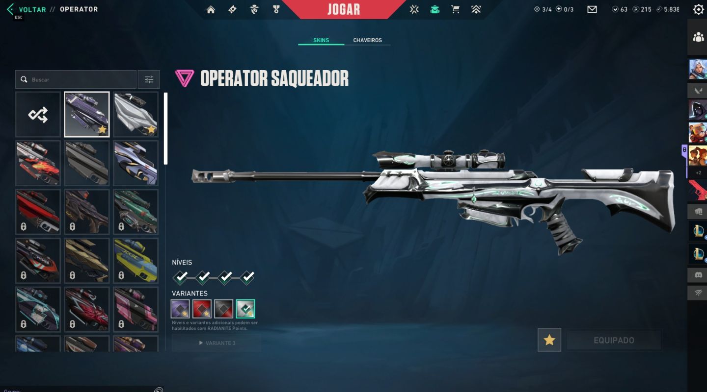 CONTA VALORANT KURONAMI+ PHANTOM RECONHECIMENTO +VANDAL GAIA+OPERATOR SAQUEADOR"