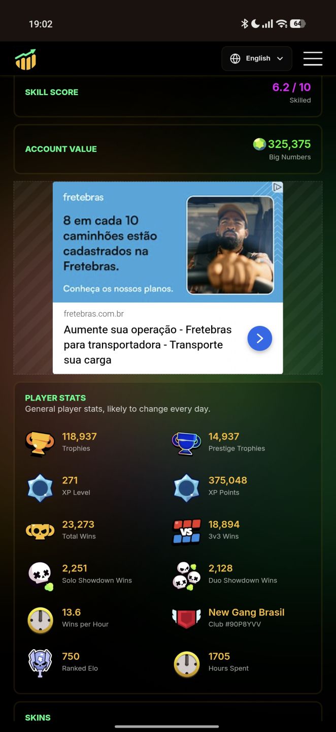 CONTA BRABA VALOR NEGOCIÁVEL FULL PRESTÍGIO 1+, 120K 3 MESTRES OLD PASS