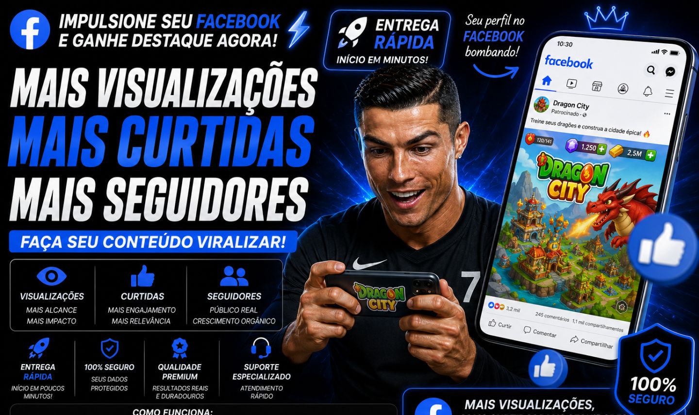 SEGUIDORES FACEBOOK - CURTIDAS E VIEWS - MENOR PREÇO DO SITE
