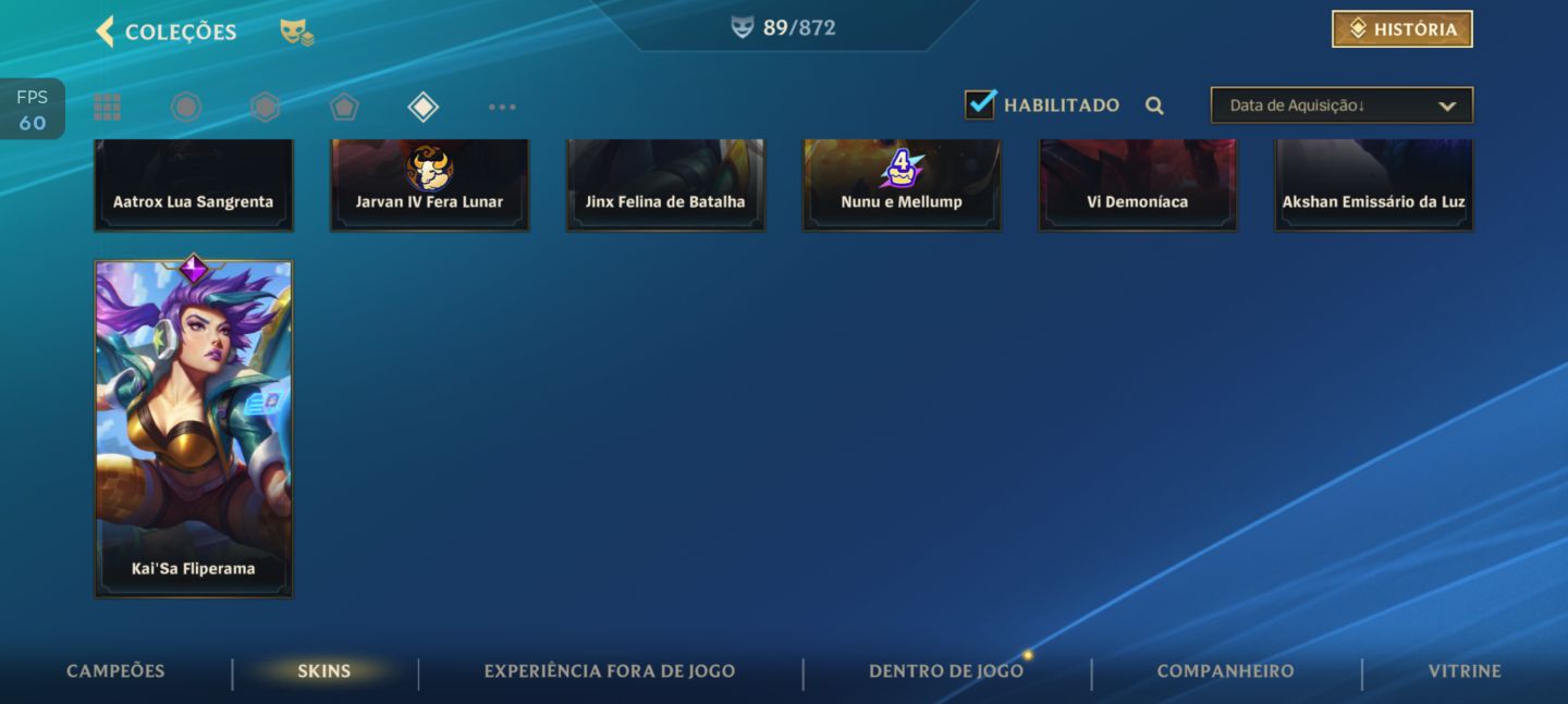 Conta Wild Rift a venda mestre+ com várias skins