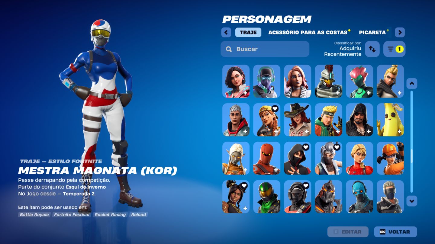 CONTA FORTNITE | WONDER + GALAXY + IKONIK + MINTY + REFLEXO FURTIVO | S3