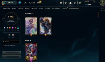 Full Acesso - 120 Skins - 140 Campeões - Level 166