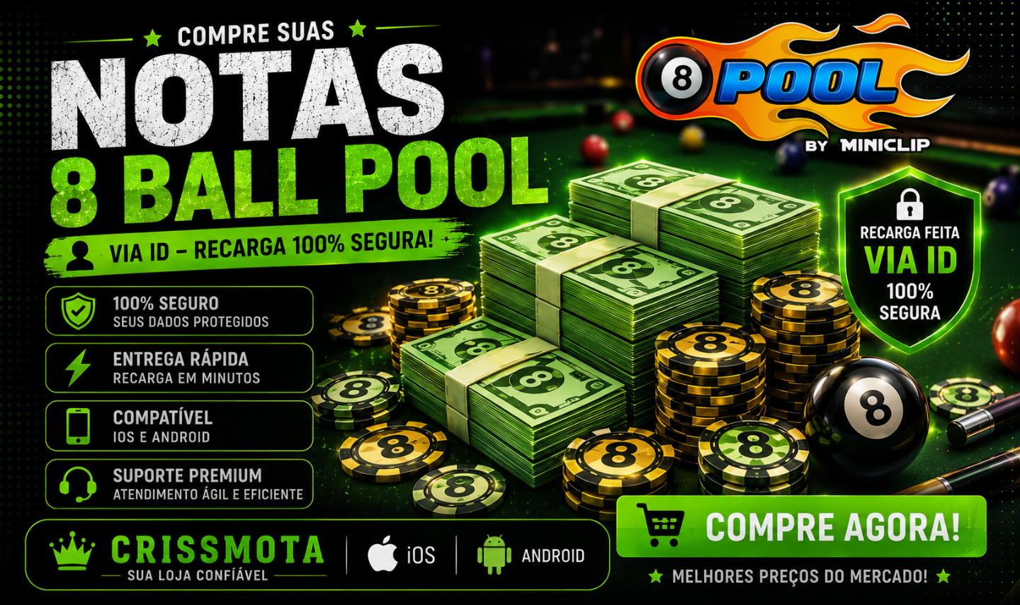 [PROMOÇÃO] 8 Ball Poll Notas/Fichas/Cash/Coins | IOS-ANDROID | Entrega Via ID
