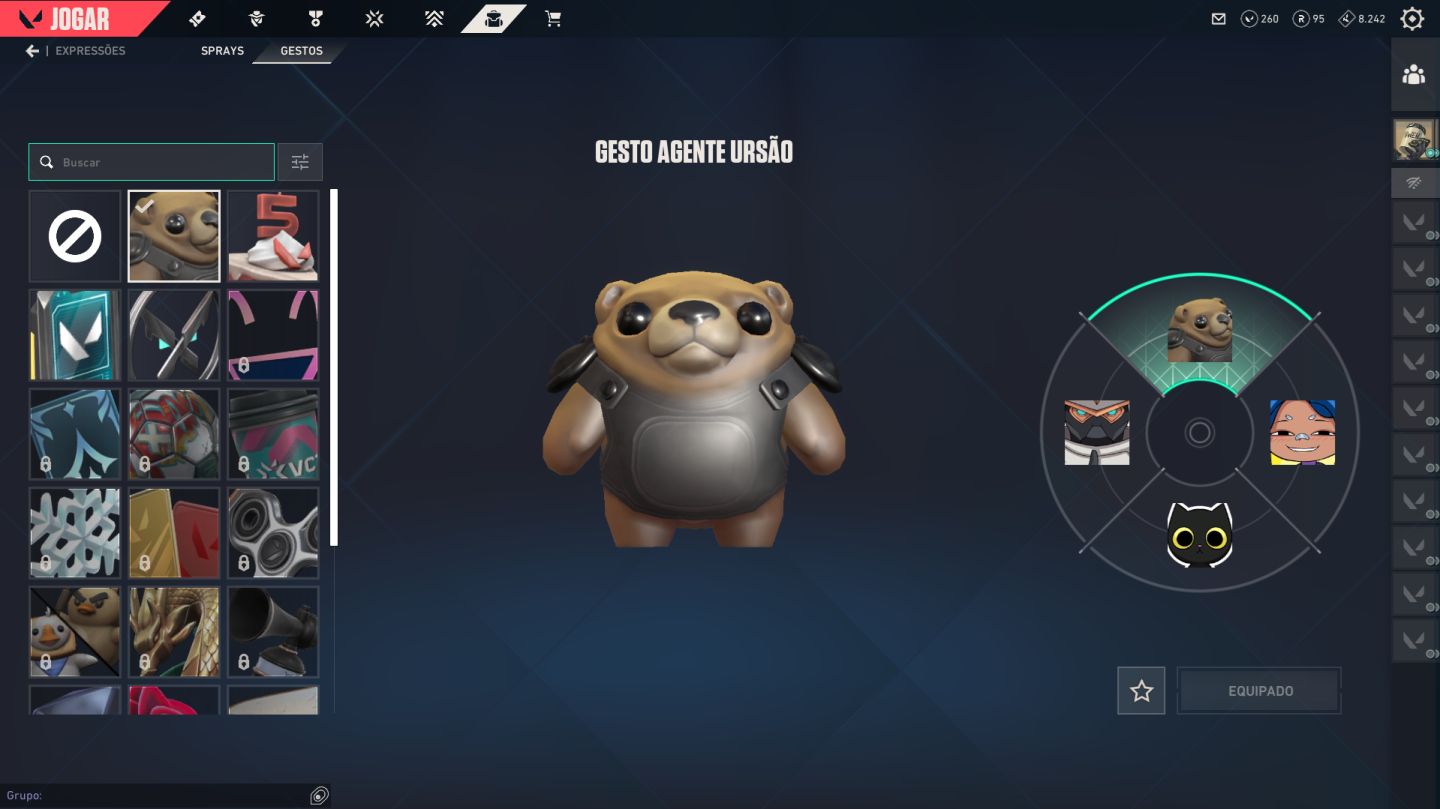 Conta com itens levemente raros