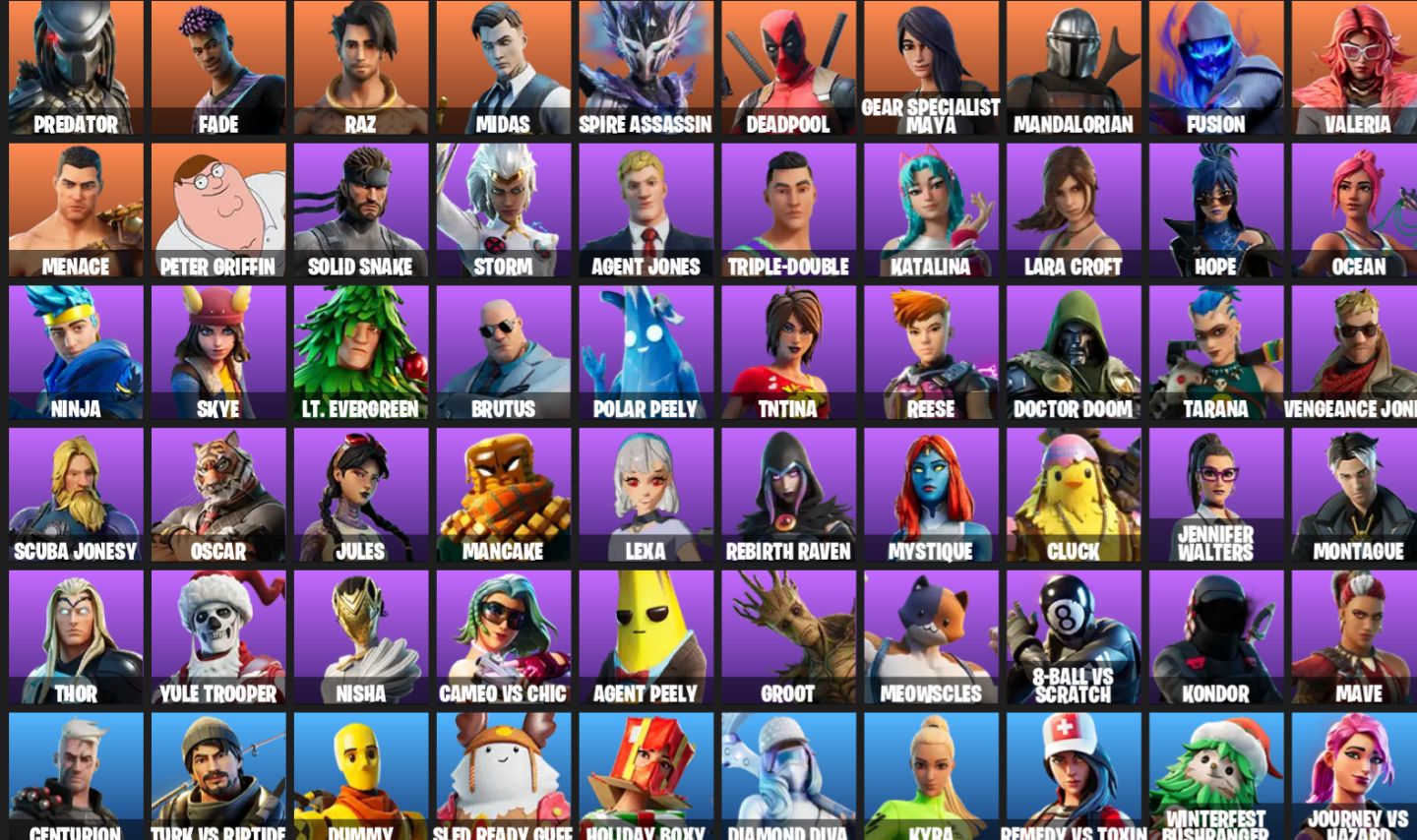 CONTA EXCLUSIVA FORTNITE - 69 SKINS | PASSES ANTIGOS E RAROS