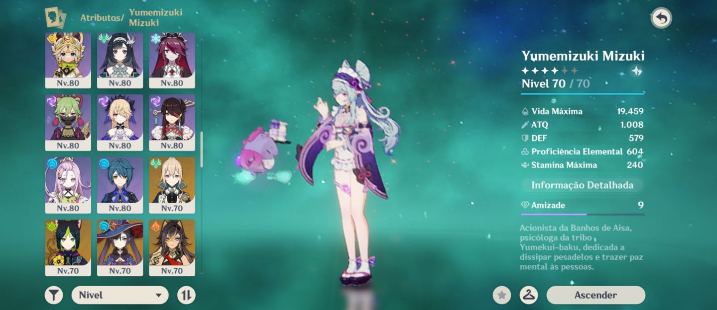 CONTA GENSHIN IMPACT AR60 | 86 PERSONAGENS | FURINA C2R1 | MUITAS ASSINATURAS