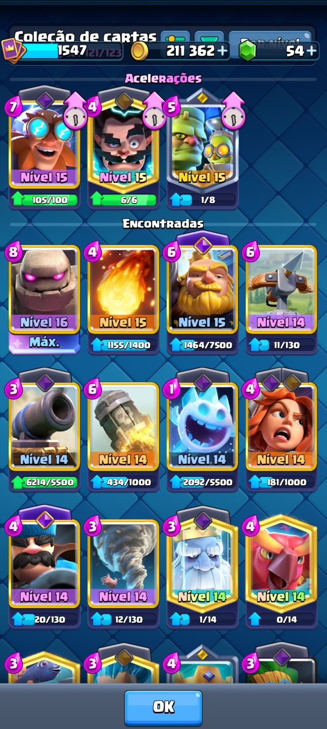 CONTA CLASH ROYALE TOP | 10.950 TROFÉUS MÁX. | GRANDE CAMPEÃO | 3 CARTAS NVL 16