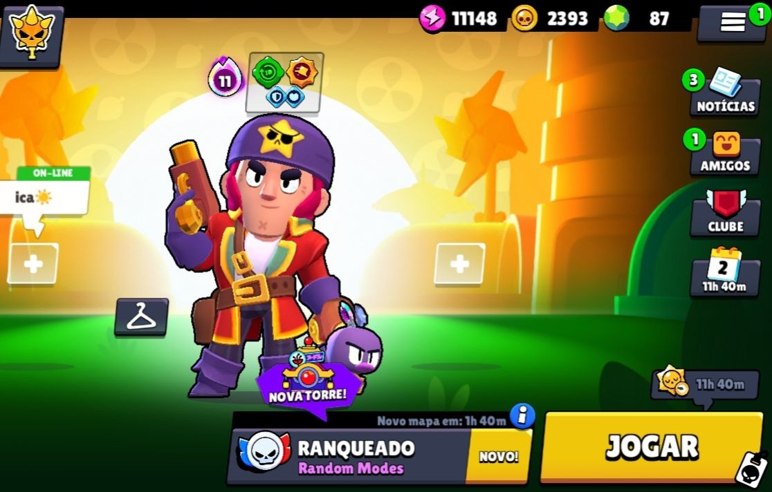 CONTA DE BRAWL STARS MUITO RARA COM A SHELLY ESTELAR