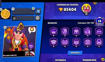 Conta Braw 85K | Fama Meteorica - 93 Brawlers Nivel 11 e Mais de 420 Skins Topd+