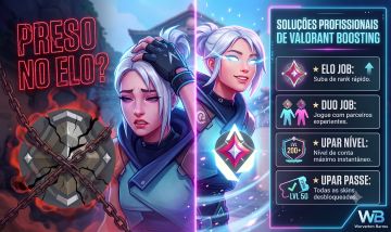 Todos os Serviços de Valorant Elo Job, Duo Job, Upar Nível, Upar Passe
