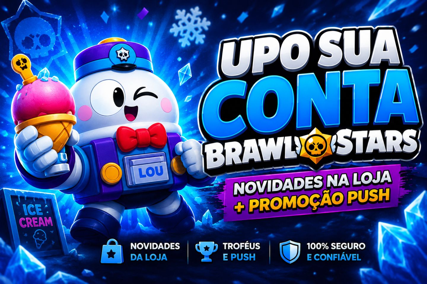 Upo sua conta do Brawl Stars (NOVIDADES NA LOJA+PROMOÇÃO PUSH)