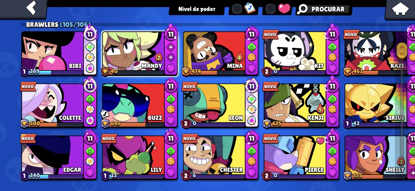 CONTA BRAWL STARS FULL LENDÁRIOS E ULTRA
