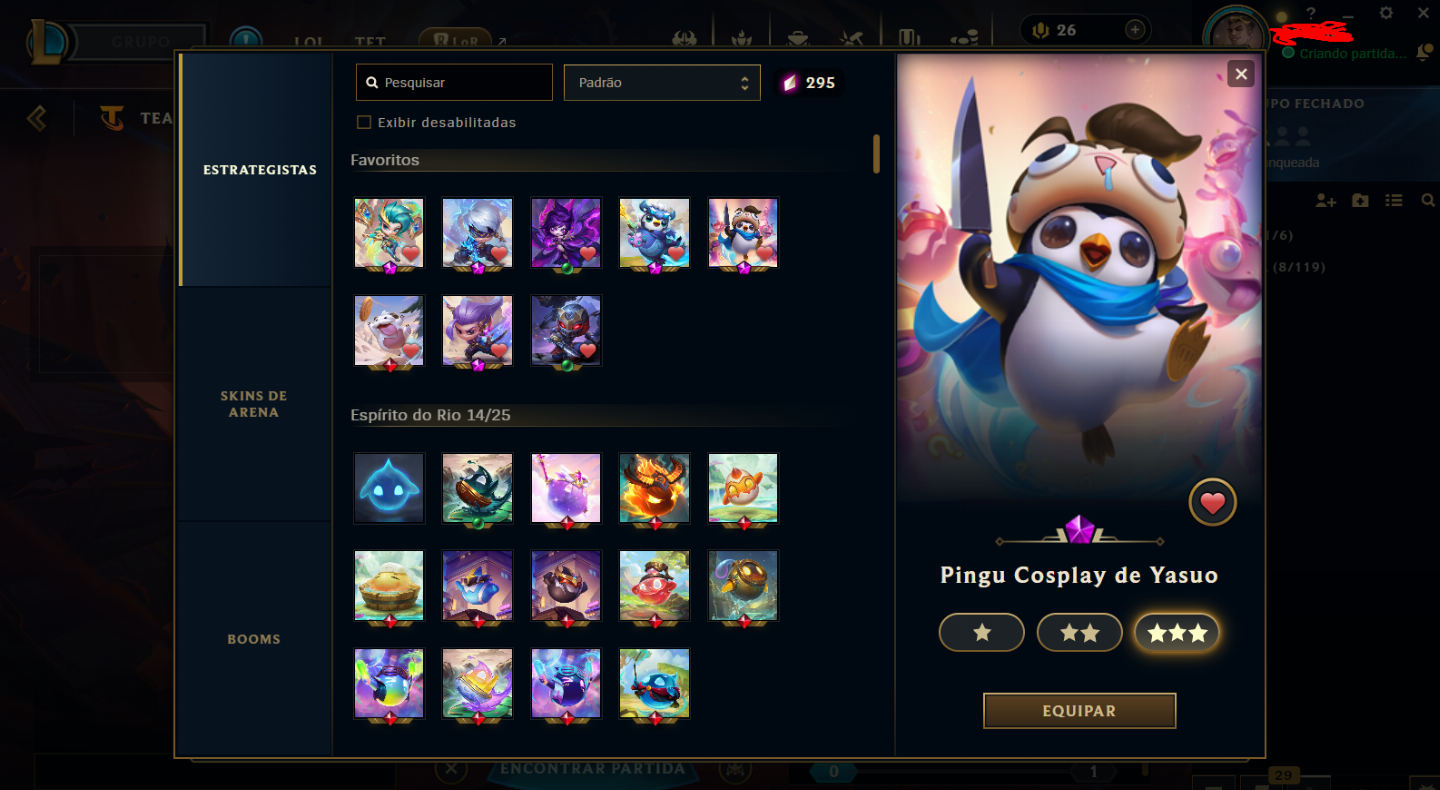 Conta RIOT - Valorant(182 skins)/ League of Legends(837 skins)/TFT (+15k GASTO)