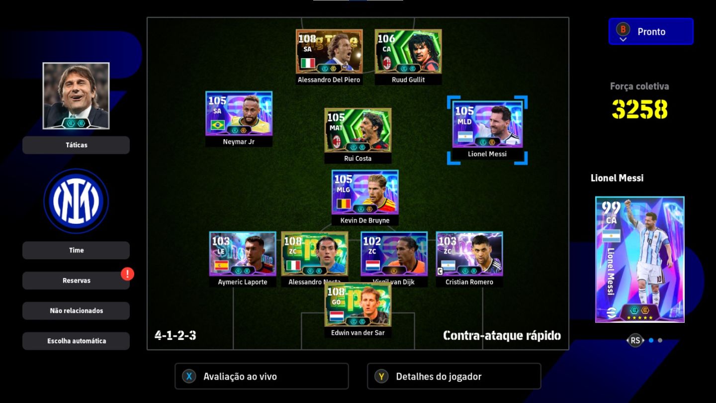 Conta com Gulit e del Piero blitz novo