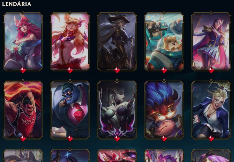 Conta LoL 453+Skins (5 Ultimate, 16 Míticas, 43 Lendárias, 226 Épicas)