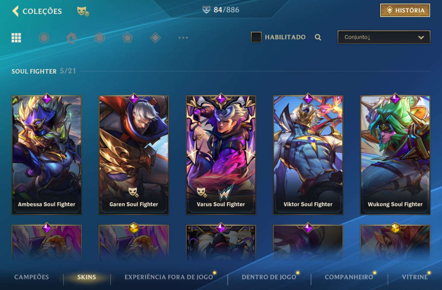 Conta com bom gasto e nova skin prestígio Vlad, Syndra e Morgana