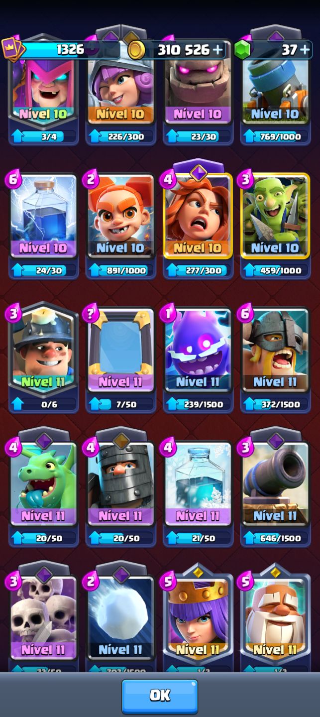 Conta de Clash Royale com pass royale