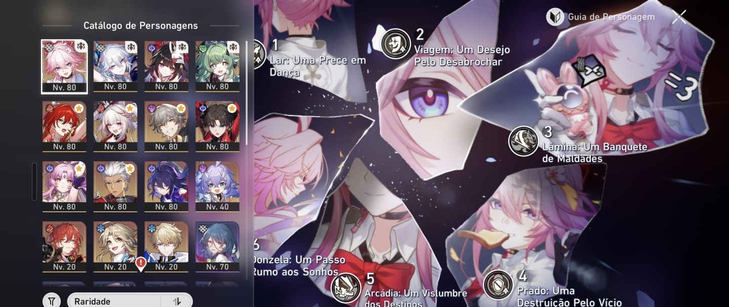 Contas variadas - Honkai Star Rail