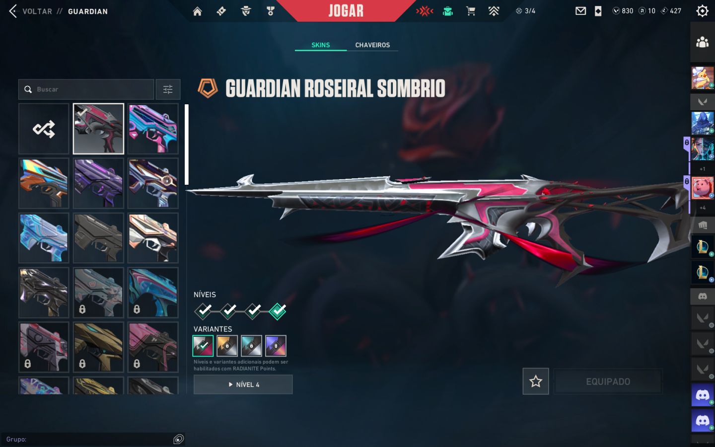Conta valorant com 3400 reais gastos!!!