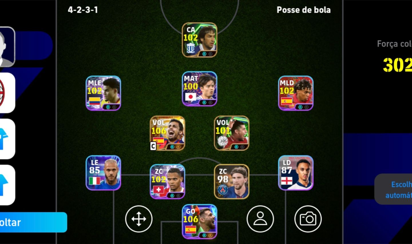 Conta com rodri 107 e unai simon 107
