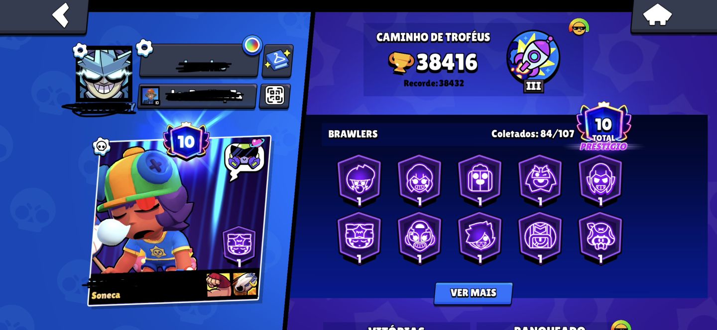 Conta de Brawl Stars 84 Brawlers