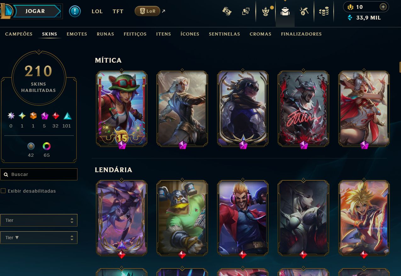 CONTA LOL JINX EXALTADA ELO MESTRE FULL CHAMPS 210 SKINS 65 CROMAS+SKIN VALORANT