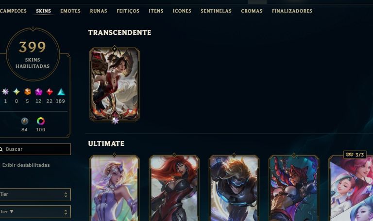 Conta Lol para Mono Kaisa - Skin Rara Negociavel ( 399 SKINS)