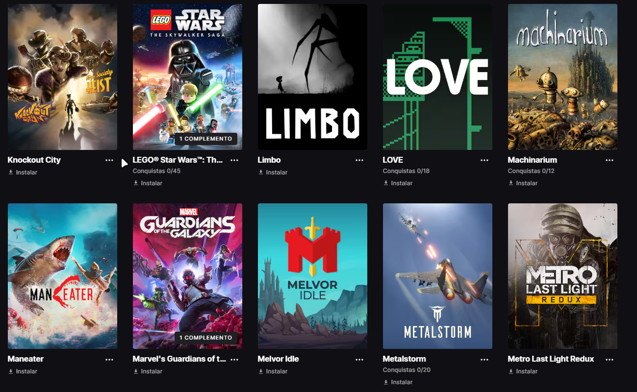 SUPER CONTA EPIC GAMES JOGOS TOP + PREÇO IMBATÍVEL!
