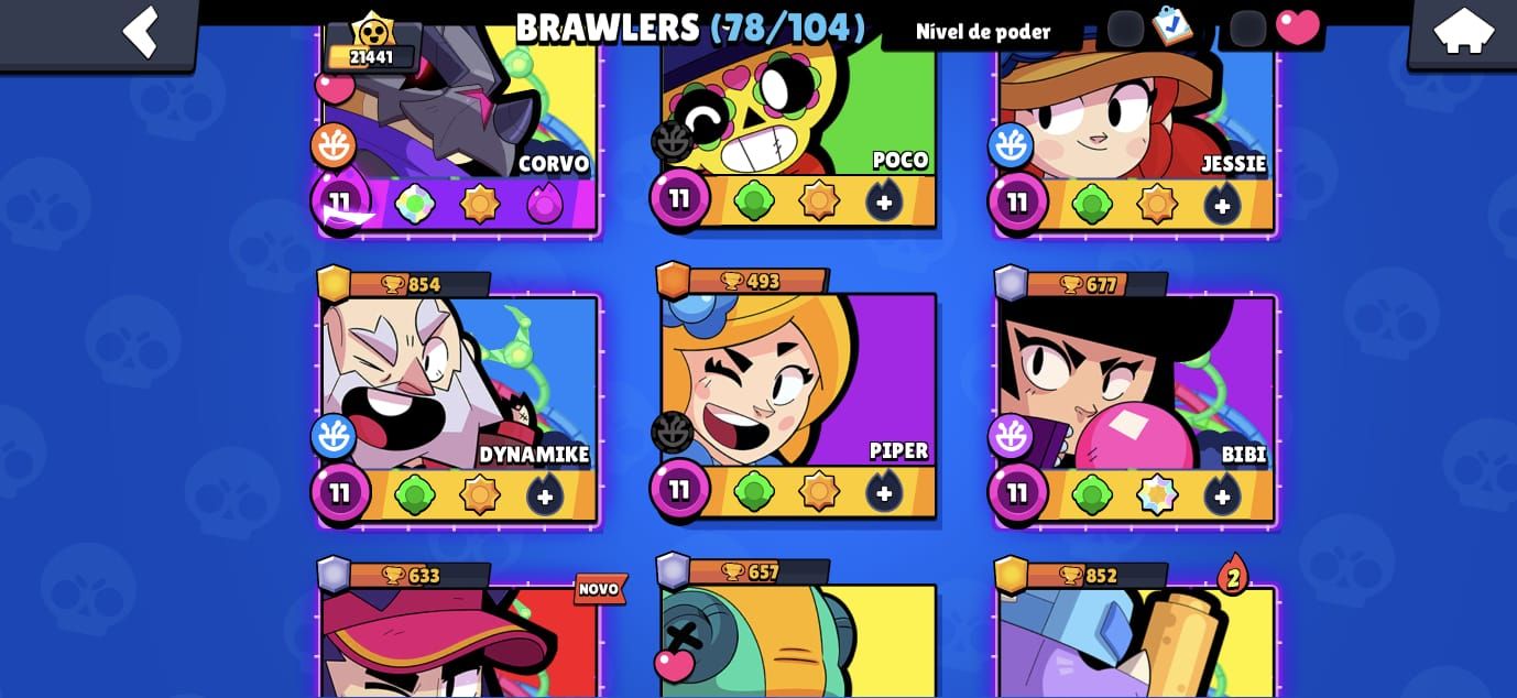 COMBO BRAWL STARS + CLASH ROYALE | 21K BS + 10.8K CR | Conta Supercell | +4 Anos