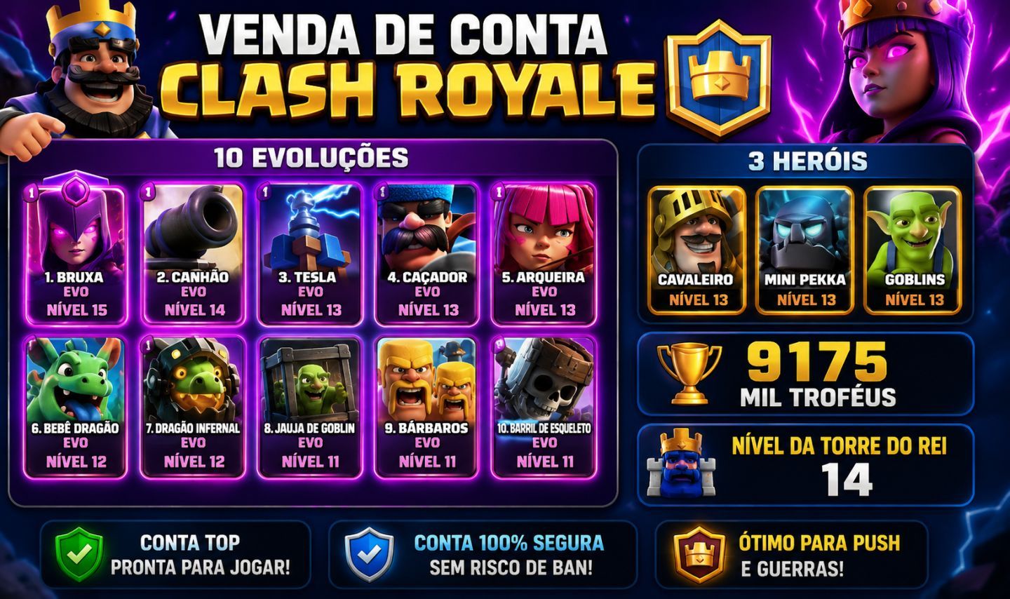 Conta do clash royale leia a descrição