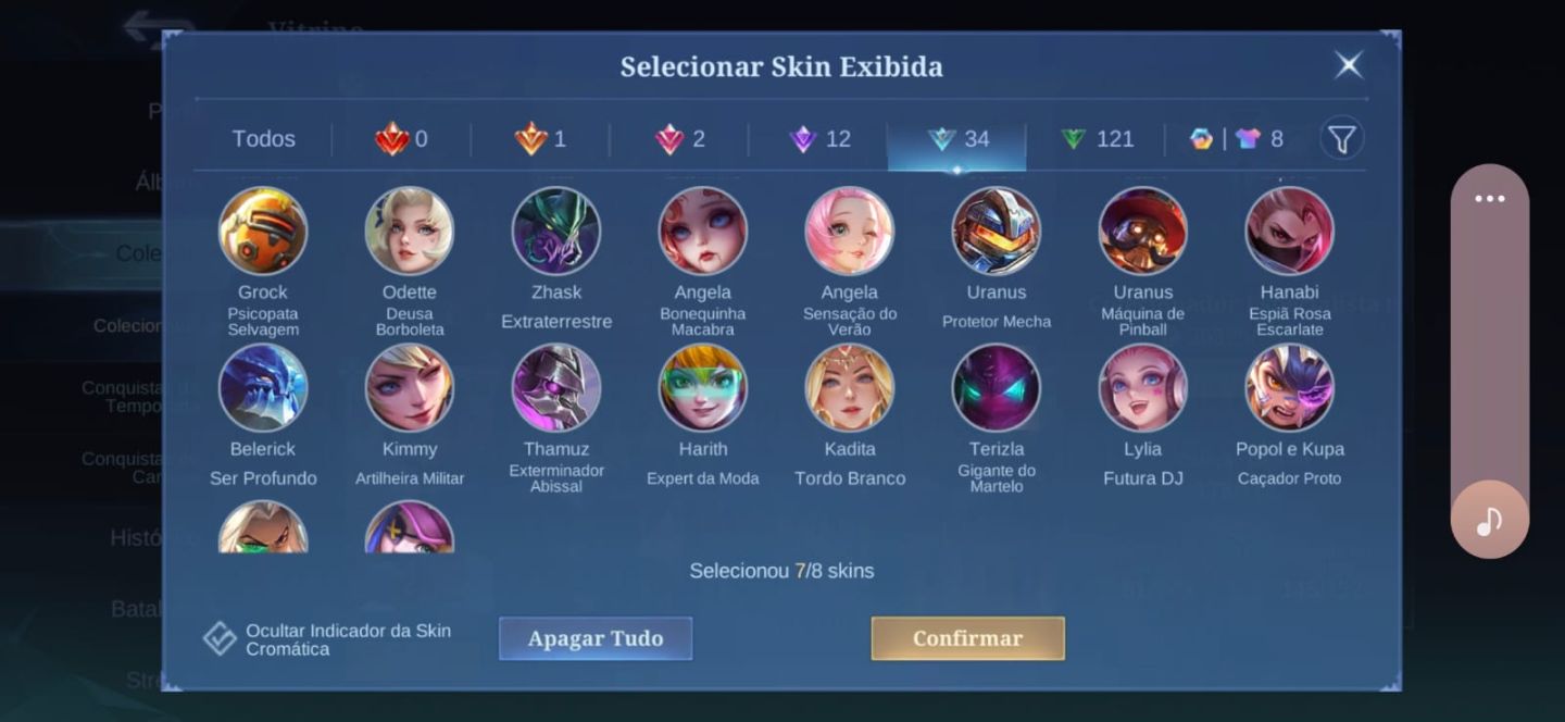 CONTA MOBILE LEGENDS À VENDA para plays Magos e suporte! main aqui e a pharsa