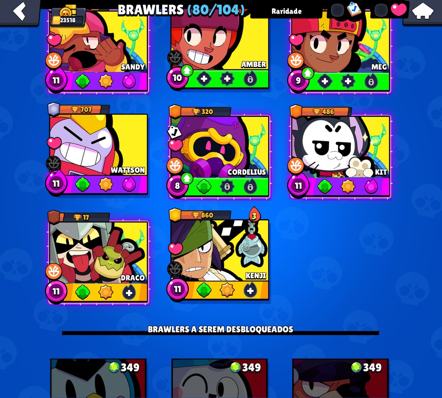 Conta Brawl Stars 20k Troféus / 80 Brawlers