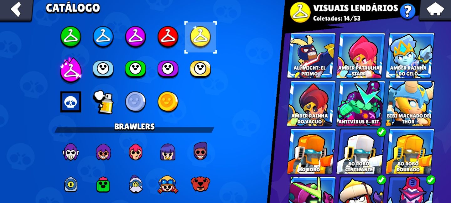 CONTA 91K TROFÉUS | 103/104 BRAWLERS | PRESTÍGIO 52 | FULL SKINS