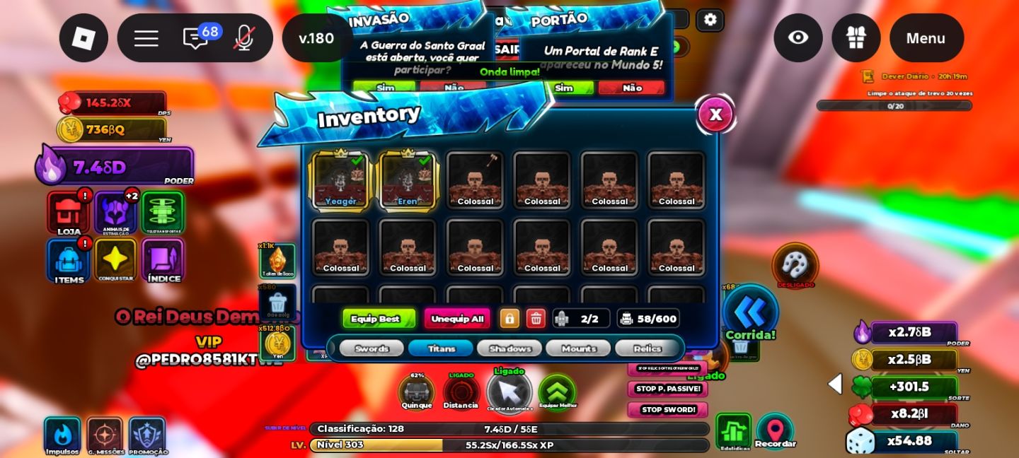SERVIÇOS & FARM ANIME ASTRAL SIMULATOR