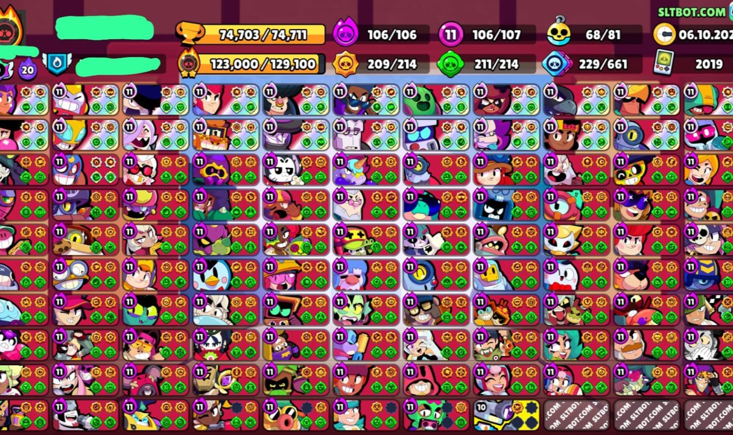 CONTA BRAWL STARS (COM TODOS OS BRAWLERS e HIPERCARGAS))