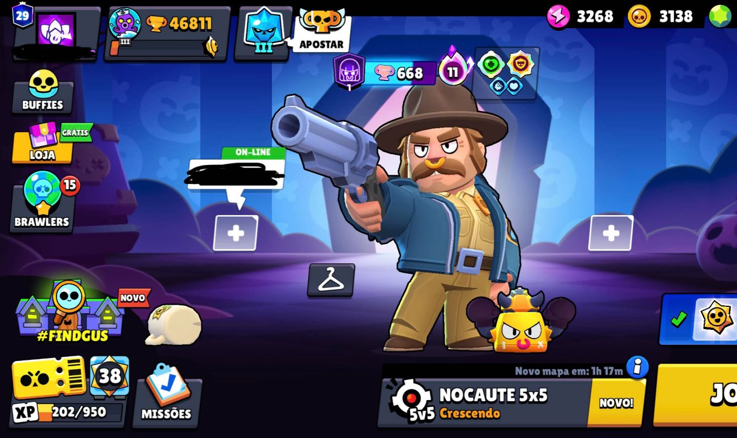 BRAWL STARS | 46.800 TROFÉUS | 107 BRAWLERS | 322 SKINS (PRA SAIR HOJE !!!!)