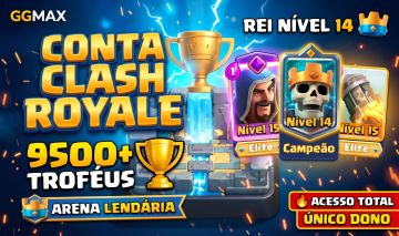 CONTA CLASH ROYALE END-GAME | 9500+ TROFÉUS (ARENA LENDÁRIA) | REI 14