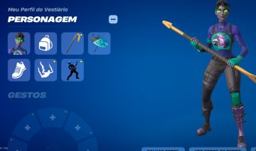 CONTA FORTNITE | PACOTE MENTA + PÉ DE CABRA DOURADO + PASSE + 1.000 V-BUCKS
