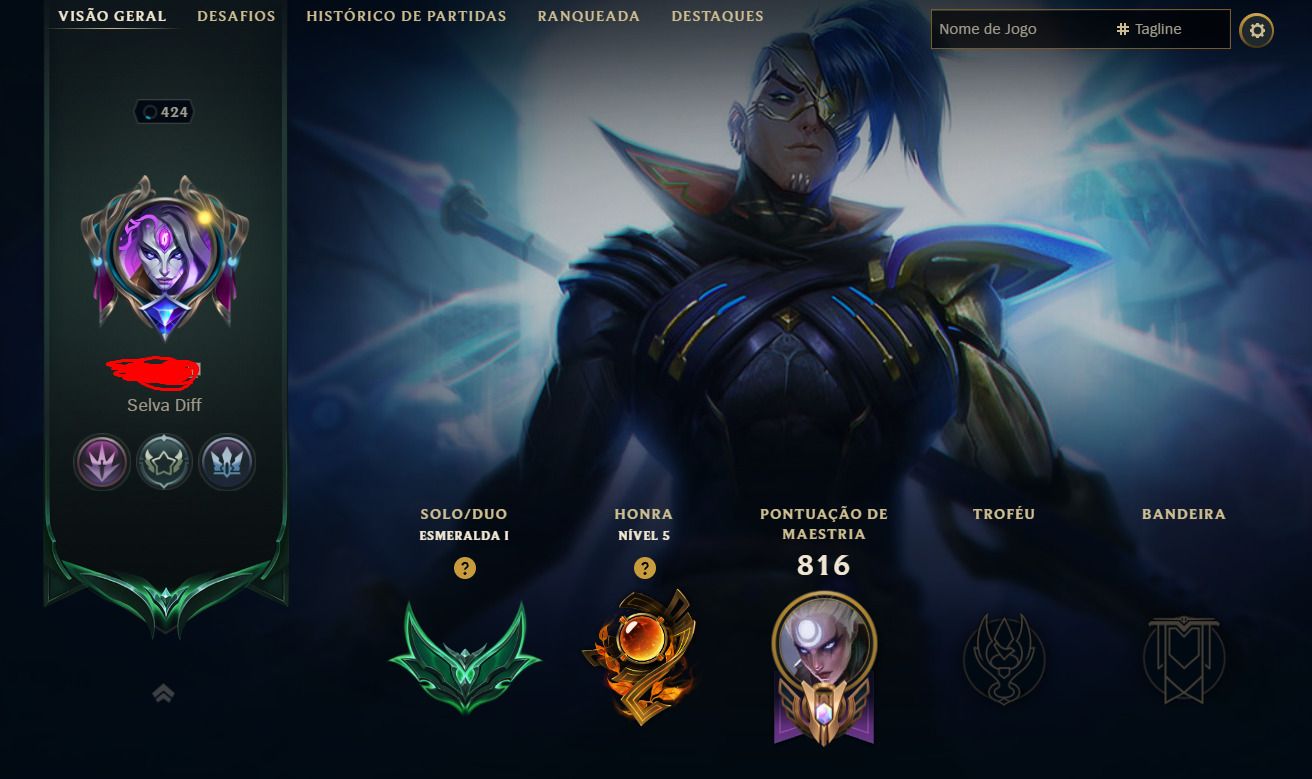 Conta LoL Full Acesso 60% Winrate Esmeralda I - Decay