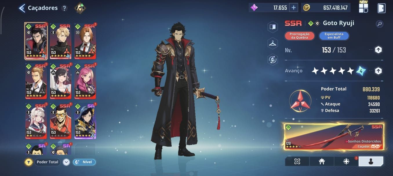 CONTA SOLO LEVELING: ARISE. LV 153, MYRO T2, POWER 4 KK E MEIO