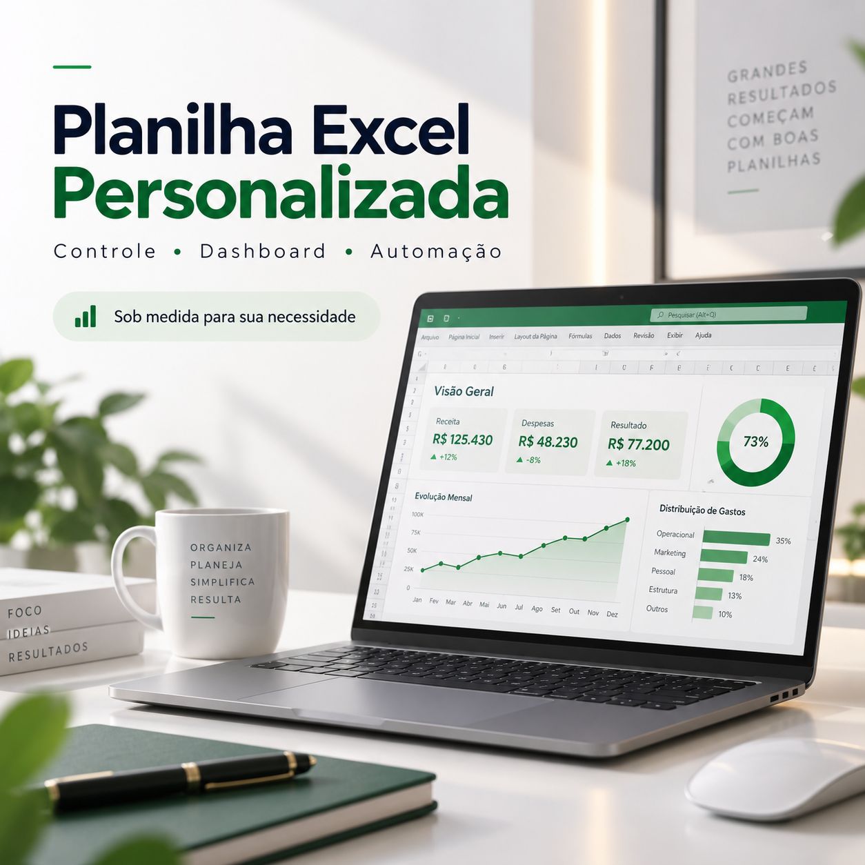 Planilha Excel Personalizada | Dashboard, Controle e Automação