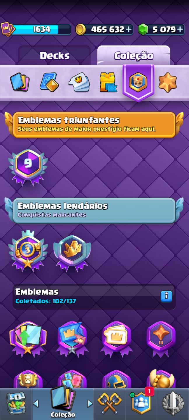 Conta Clash Royale level 1634