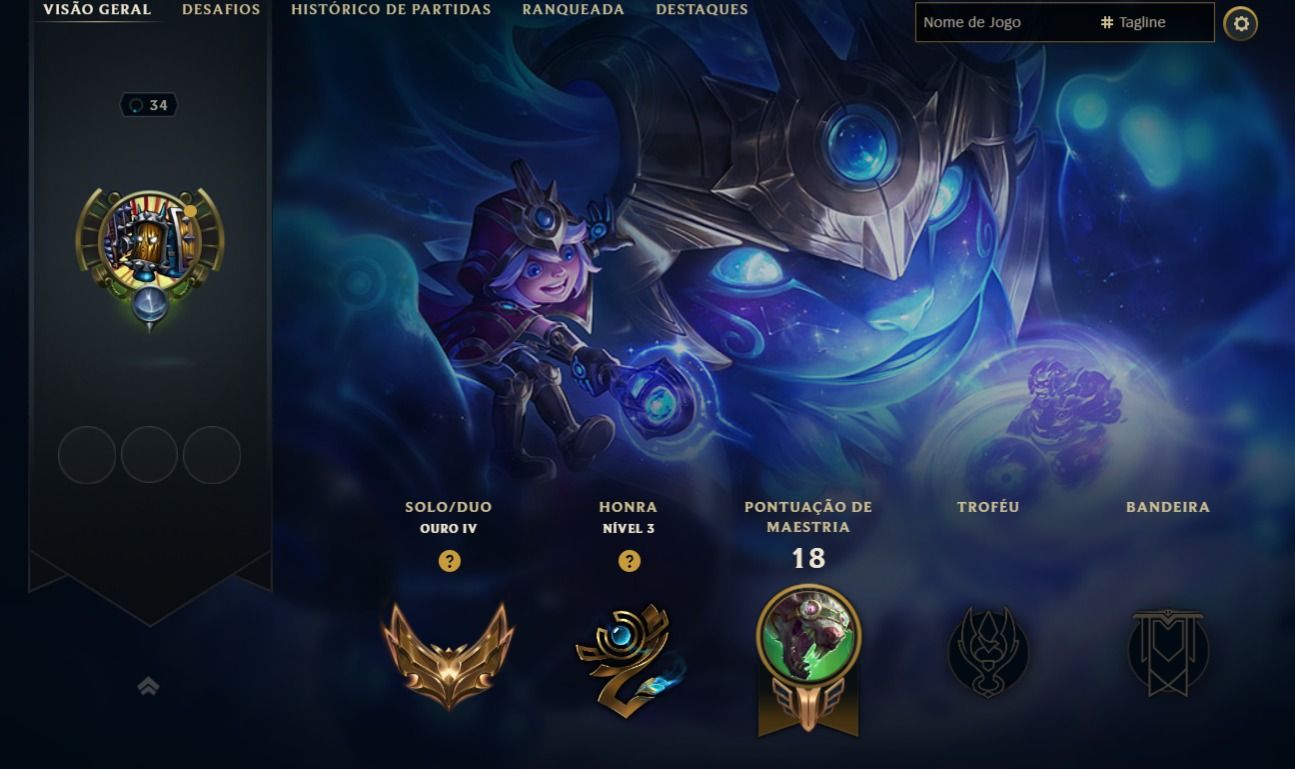 CONTA LOL | GOLD 4 | 81% WR | 13K EA | ICONE INVISIVEL/GP | DE 2022 UNICO DONO!