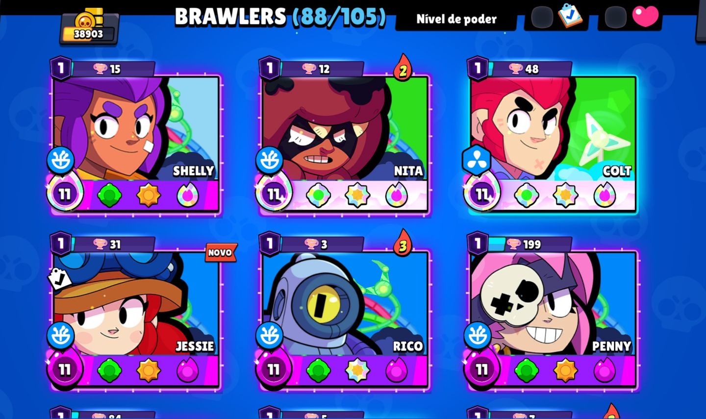 Conta de brawl, muito boa